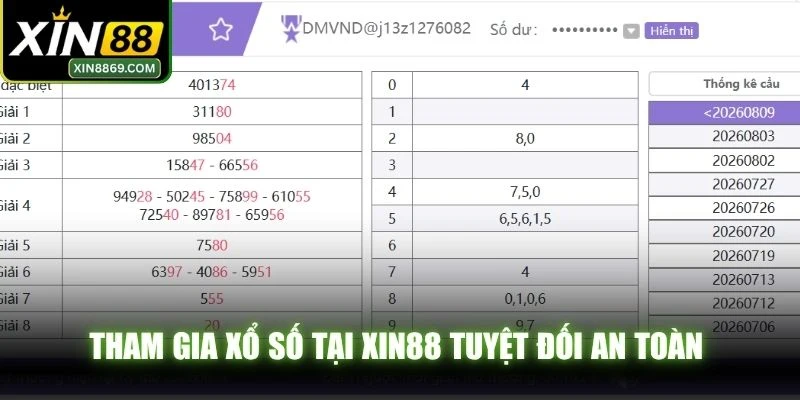 Tham gia xổ số tại XIN88 tuyệt đối an toàn cùng sự đơn giản
